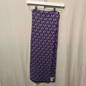 Michael Kors Purple MK Logo Scarf